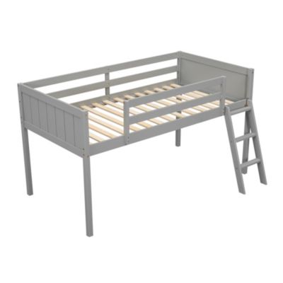 Streamdale Twin Wood Loft Bed with Reversible Ladder
