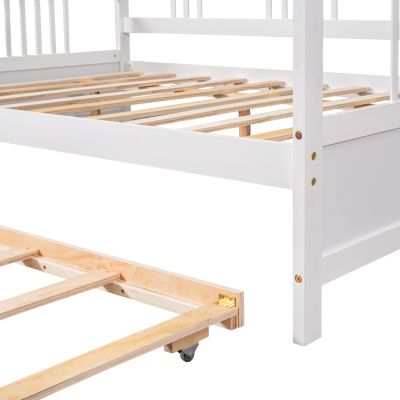 Streamdale Full Size Daybed Wood Bed With Twin Size Trundle