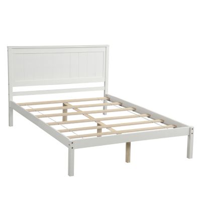 Streamdale Queen Platform Bed Frame, Wood Slats