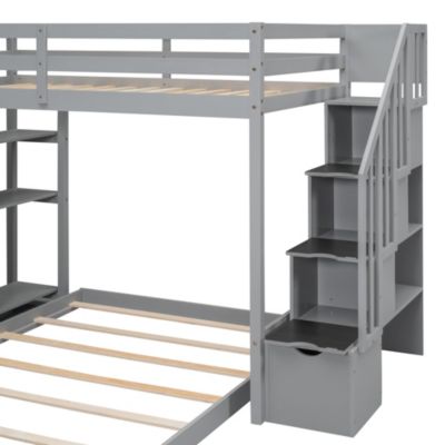Streamdale Versatile Bunk Bed with Storage and Shelves
