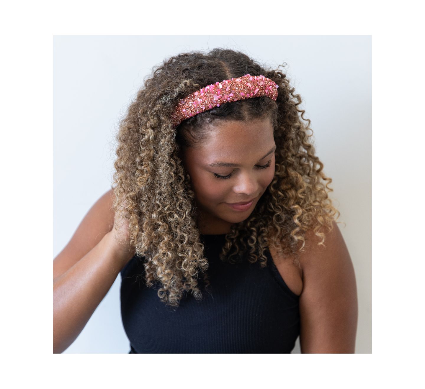Женские аксессуары для волос Headbands of Hope All that Glitters Headband - Pink + Pink — фото 2