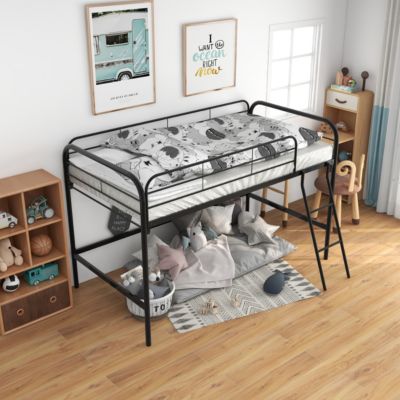 Streamdale Metal Twin Loft Bed, Twin Size High Loft BedMetal Twin Loft Bed, Twin Size High Loft Bed