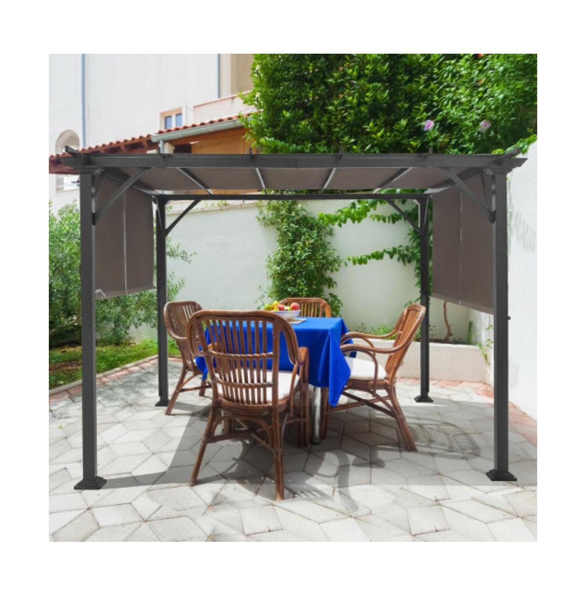 Slickblue 16' x 8' 2Pcs Universal Replacement Canopy for Pergola Structure Sun Awning