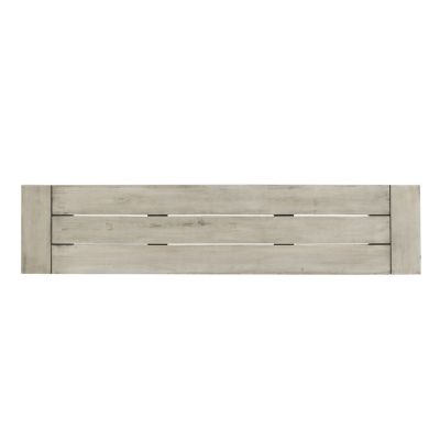 Rustic Acacia Wood Bench Set with Slat Design and Two-Toned Finish