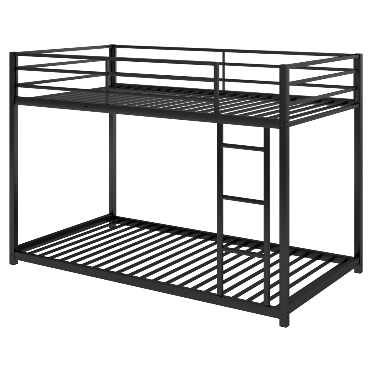 Streamdale Twin Over Metal Bunk Bed, Low Bed With Ladder