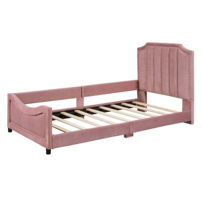 Streamdale Gray Striped Upholstered Twin Daybed