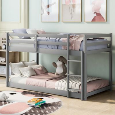 Streamdale Twin Over Twin Floor Bunk Bed With Ladder
