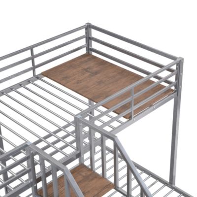 Streamdale Triple Bunk Bed w/ Staircase & Storage