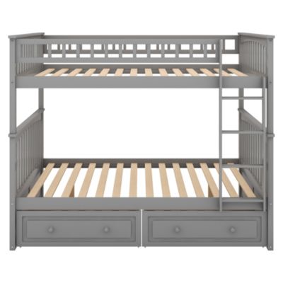 Streamdale Full Over Full Bunk Bed With Drawers, Convertible Beds