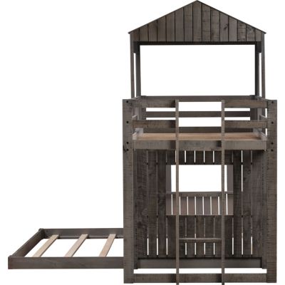 Streamdale Twin Over Full Playhouse Loft Bunk Bed