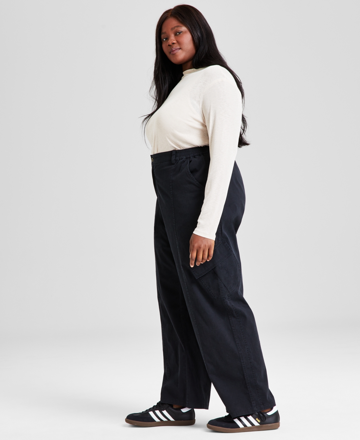 And Now This Trendy Plus Size Twill Cargo Pants, Created for Macy's