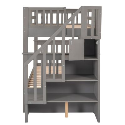 Streamdale Stairway Bunk Bed with Twin Trundle