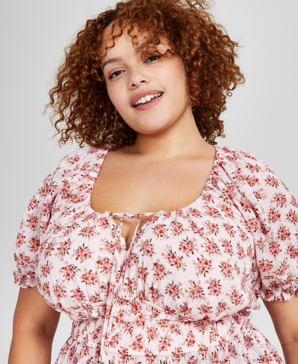 And Now This Trendy Plus Size Puff Sleeve Top, Created for Macy's