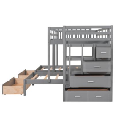 Streamdale Triple Bunk Bed with Drawers and Rails