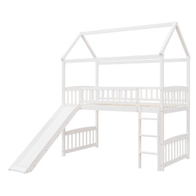 Twin Loft Bed With Slide, House Bed Frame