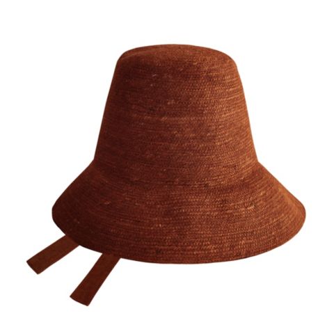 Женский головной убор Brunna.co Meg Jute Straw Hat In Burnt Sienna, цвет: Сиена ржавый / Медный