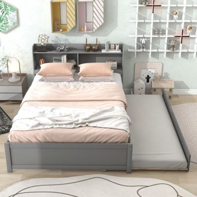 Streamdale Full Bed With Trundle, Bookcase