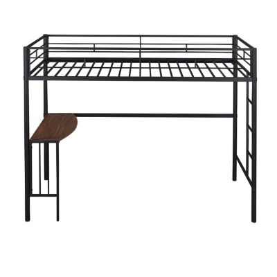Streamdale Twin Loft Bed with Desk and Safety Rails