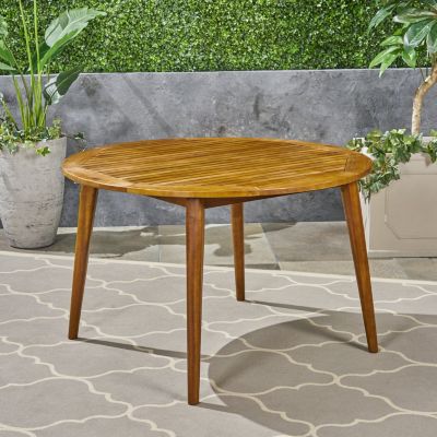 Streamdale Modern Acacia Wood Outdoor Dining Table, Durable & Stylish
