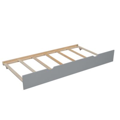 Streamdale Twin/Full Bunk Bed, Trundle, Safety Rails, Gray