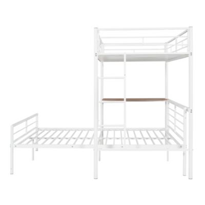 Streamdale Twin-Over-Full Bunk Bed with Desk and Ladder