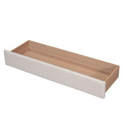 Streamdale Teddy Fleece Queen Size Upholstered Platform Bed With Drawer, White