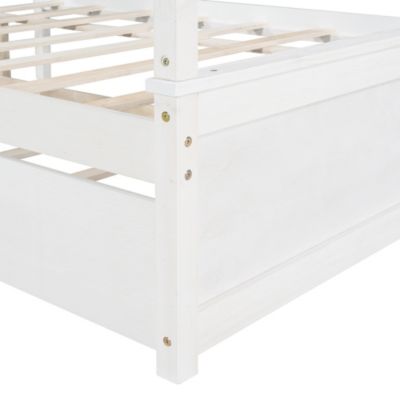 Streamdale Full Size Canopy Platform Bed with Trundle