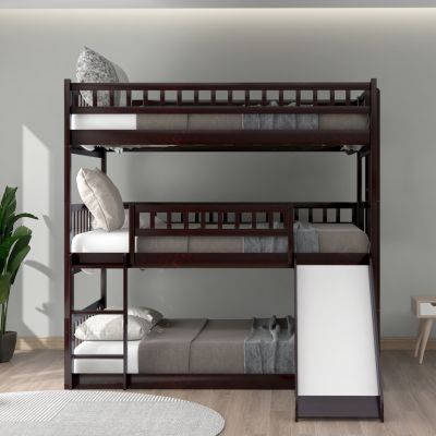 Streamdale Triple Bunk Bed with Ladder and Slide