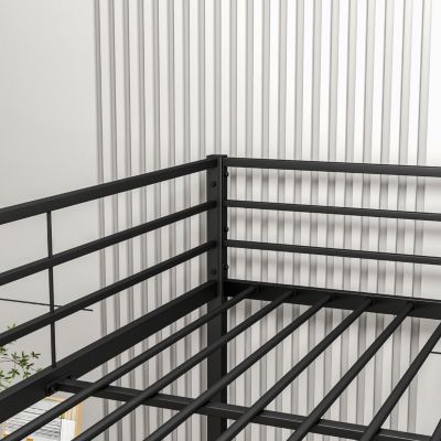 Streamdale Full Over Full Metal Bunk Bed With Guard Rails