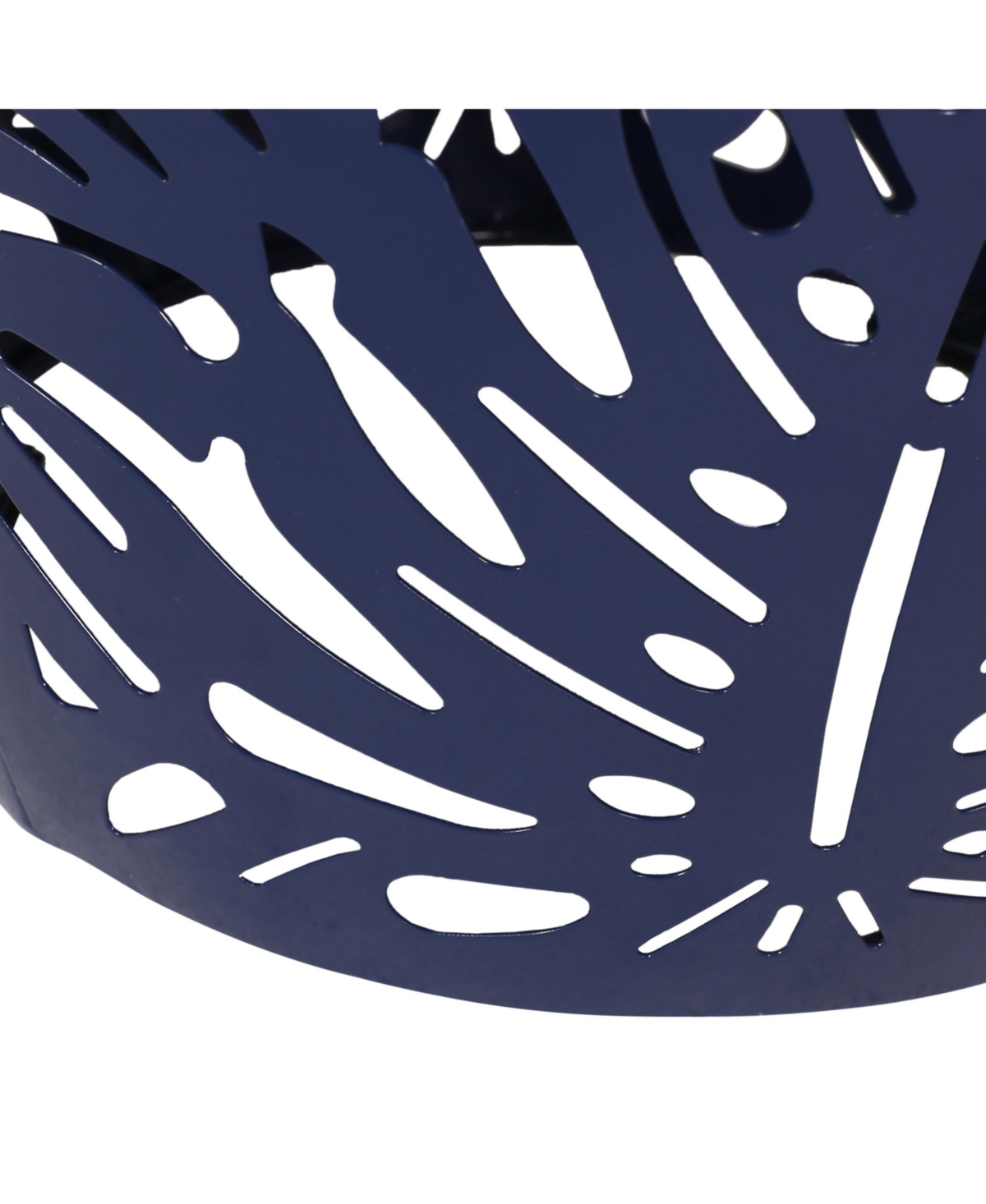 Modern Palm Leaf Side Table with Durable Iron Frame