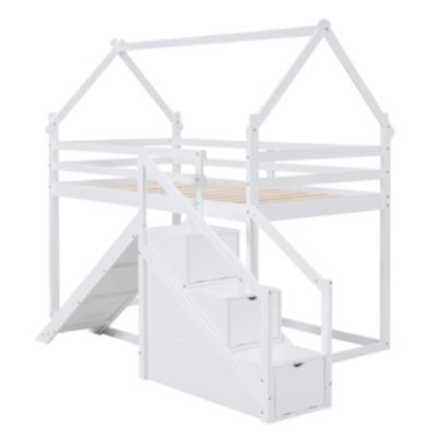 Full XL Over Queen Metal Trundle Bunk Bed - Twin