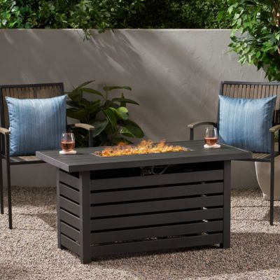  Propane Fire Pit with Built-In Tank Hidden for Outdoor Gatherings