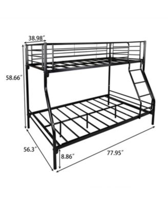 Twin-Over-Full Metal Bunk Bed with Enhanced Guardrails