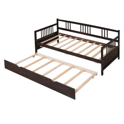 Streamdale Twin Size Daybed Wood Bed With Twin Size Trundle