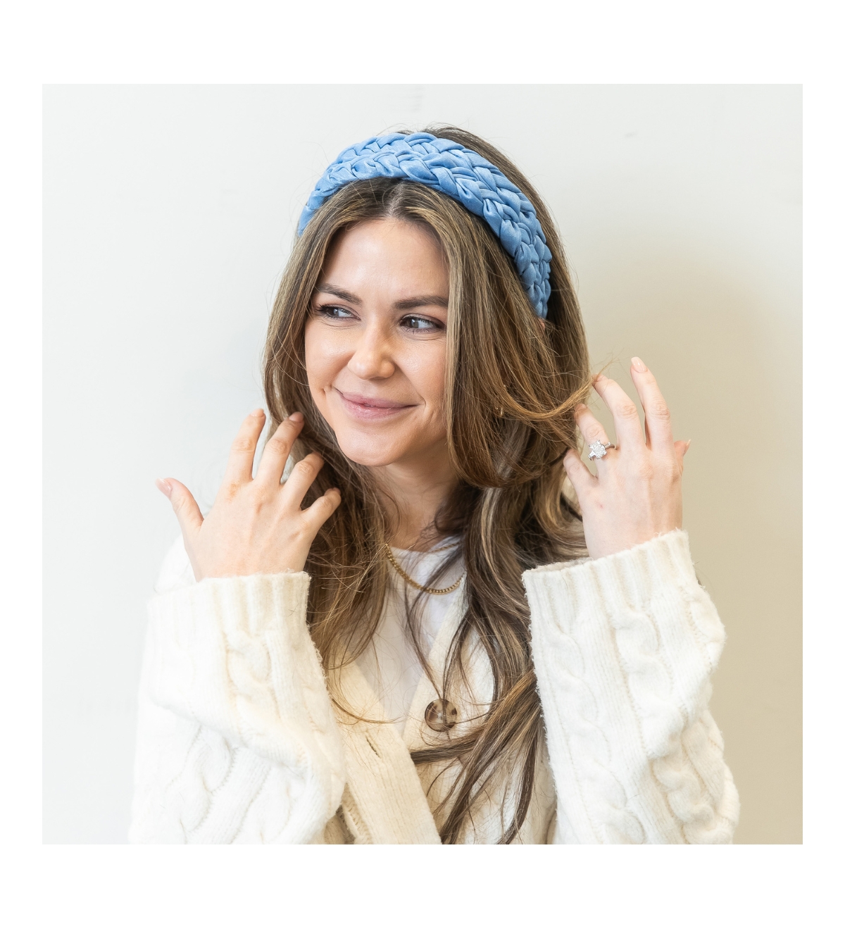 Headbands of Hope Women s Blushing Braid Headband - Blue - blue