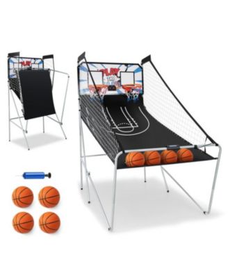 Foldable Dual Shot Basketball Arcade Game with Electronic Scoring System