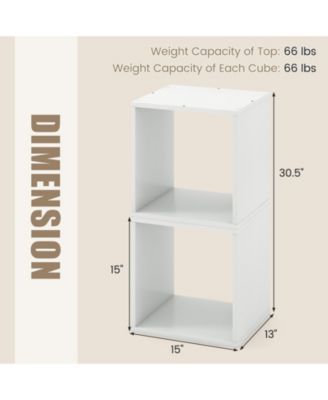 Cube Storage Organizer Set of 2-White