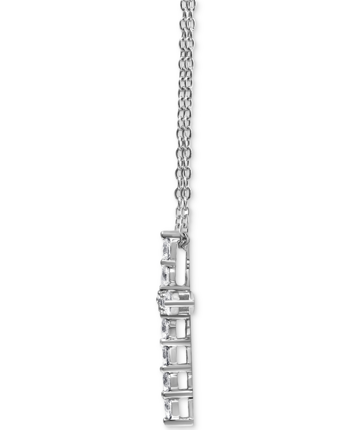 Macy's Diamond Cross Pendant Necklace (1 Ct. T.w.) In 14k White, Yellow Or Rose Gold In White Gold