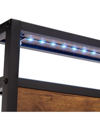 Metal Platform Bed Frame with USB, LED Lights & Storage