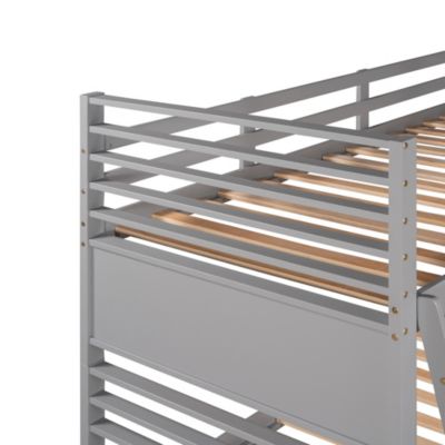Streamdale Twin Over Twin Wood Bunk Bed With Two Drawers