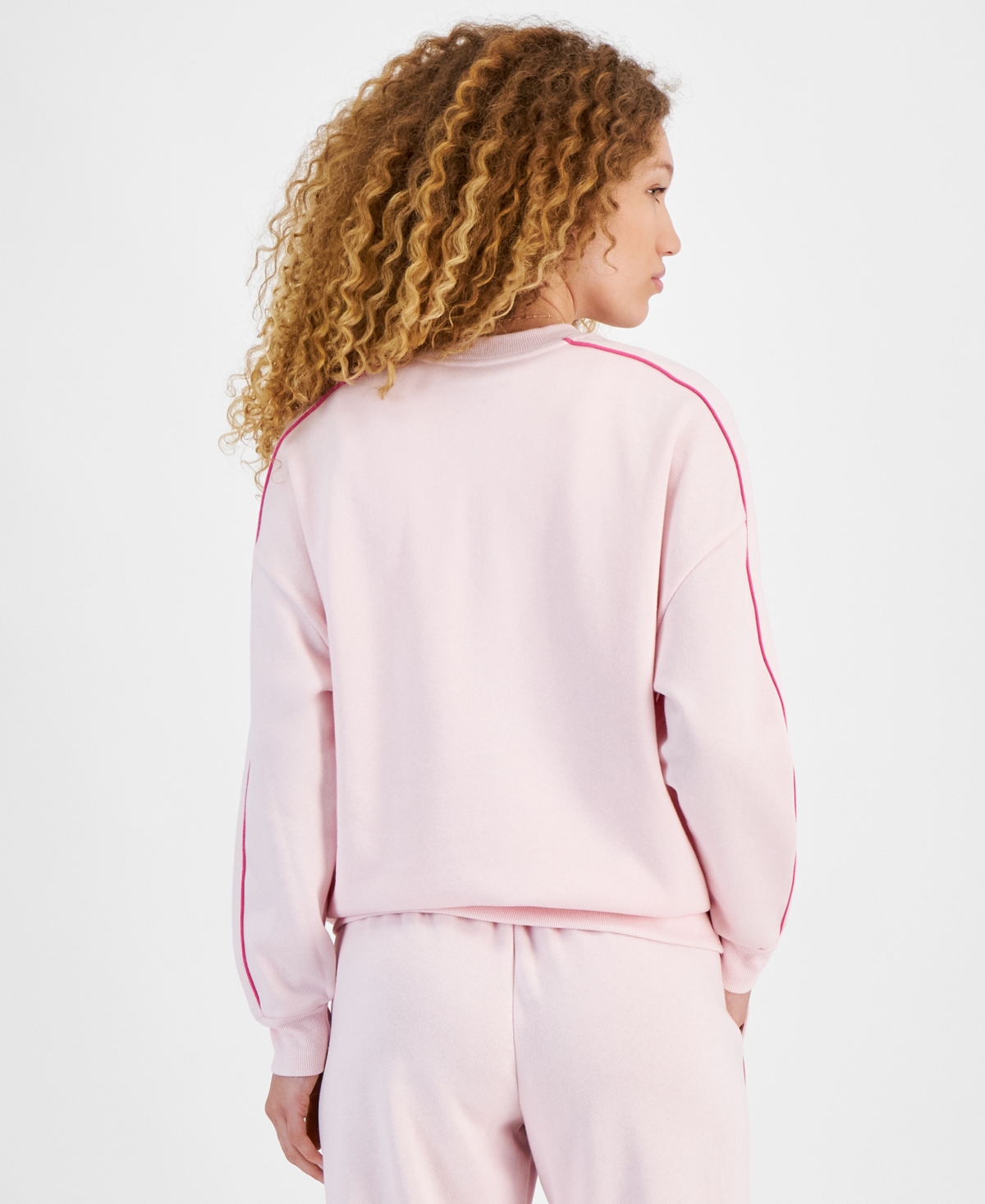 Rebellious One Juniors' New York Flocked Graphic Sweatshirt