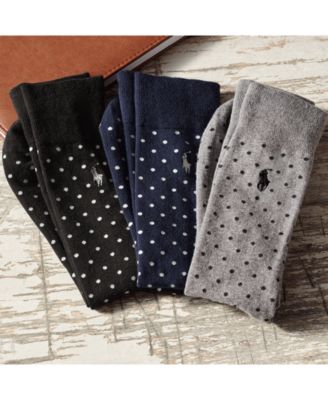 Men's 3-Pk. Classic Dot Dress Socks