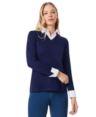 Jones New York - Women's Serenity Layered-Look Top