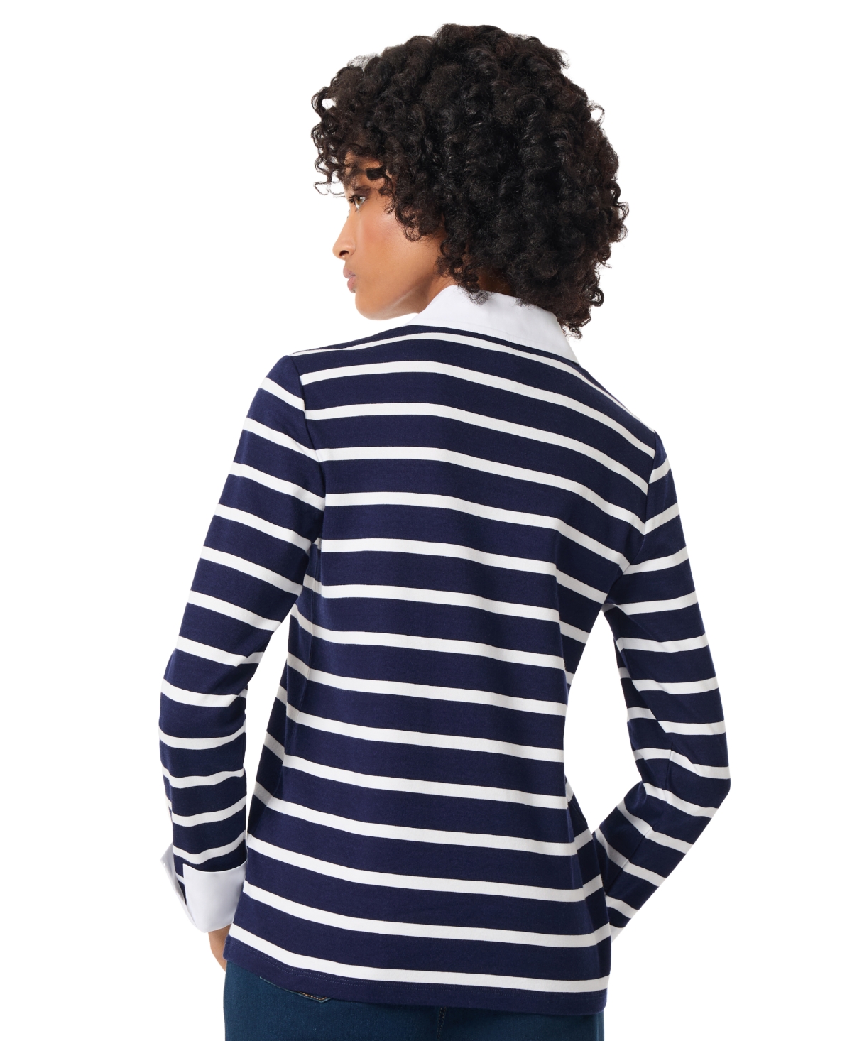 Jones New York Women's Cotton Striped Layered-Look Top