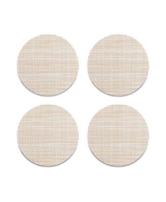 Mini Basketweave Round Coasters, Set of 4