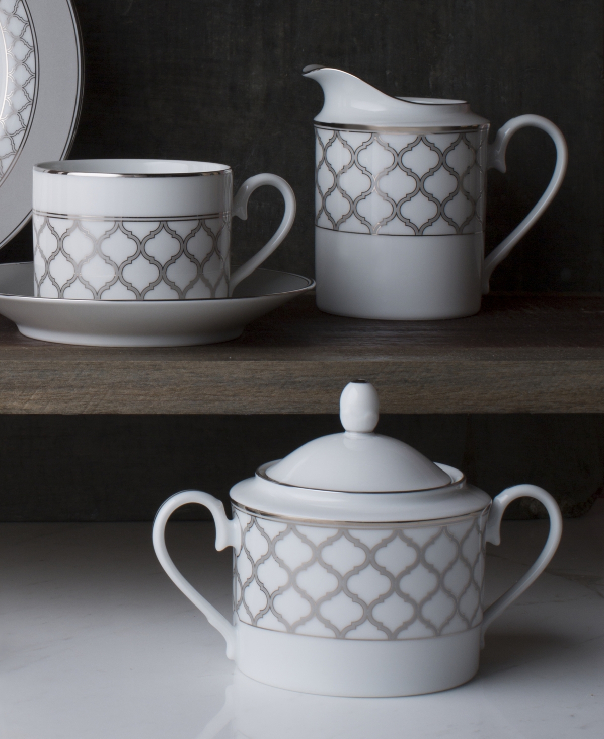 Noritake Eternal Palace Sugar Creamer Set In White