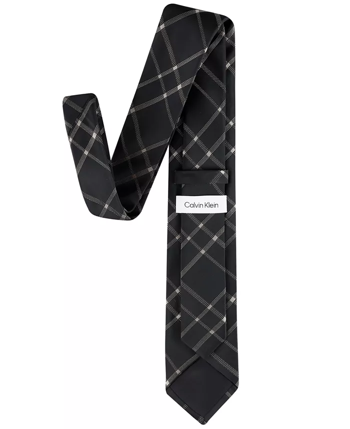 Men's Stitch Plaid Tie - thumbnail 3