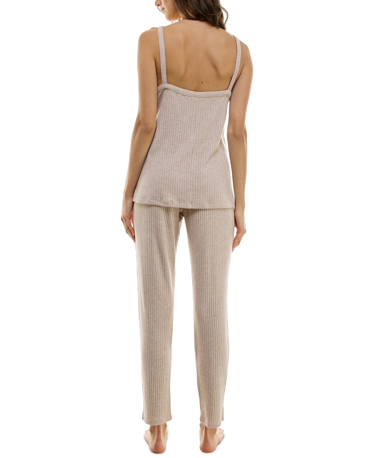 Roudelain Women's 2-Pc. Sweater-Knit Cami Pajamas Set - Goat 202