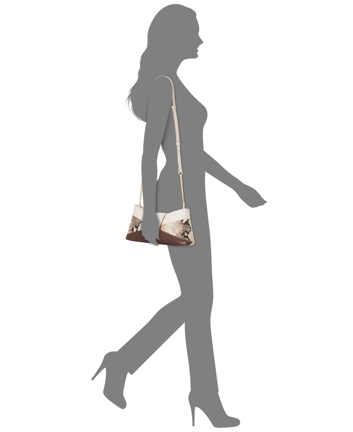 I.n.c. International Concepts Rebecc Snake Colorblock Clutch Crossbody, Created for Macy's