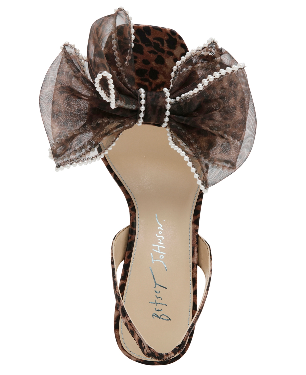 Betsey Johnson Women's Fawn Mesh Bow Heeled Sandals
